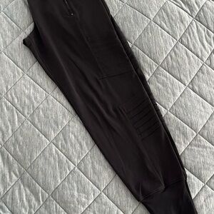 Athleta Venice High Rise Moto Black Jogger Pants-SML-Pet